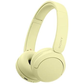 Sony Наушники WH-CH520 Код WHCH520Y.CE7, беспроводные, желтые, Bluetooth 5.2, стерео, 50ч работы аккумулятора (WHCH520Y.CE7)