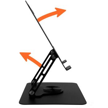 Media-Tech подставка для ноутбука MT2662, 10-17 дюймов, регулируемая, поворотная, алюминий, 1.36кг, складная, эргономичный дизайн (MT2662)