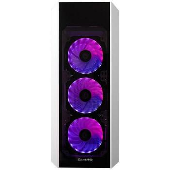 Chieftec Корпус GL-03W-OP, Midi Tower, 4x120mm A-RGB вентиляторы, 2x стеклянные панели, 1x USB 2.0, 2x 2.5