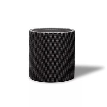 Keter Цветочный горшок Medium Cylinder Planter 29197835939, 36x36x37,3см, 1,8кг, ротанг, отверстие для воды (29197835939)