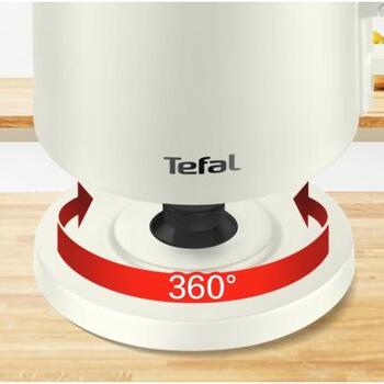 Tefal Чайник Thermo Protect KO140AE0, 1500 W, 1.5 L, нержавеющая сталь, 360° поворотная база, бежевый (KO140AE0)