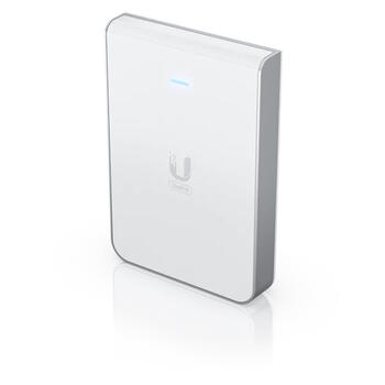 Wi Fi 6 sienā montējams piekļuves punkts ar 4× GbE RJ45 1× PoE in + 1× PoE out līdz 5.3 Gb s kopējā datu caurlaidspēja 300+ ierīču atbalsts UniFi6 In Wall U6 IW Balts Ubiquiti (U6-IW)