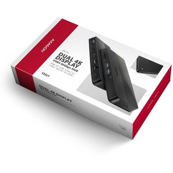 Axagon док-станция HMC-U4, USB4 40Gbps, 3x USB-A, 2x USB-C, HDMI 8K/30Hz, DP, RJ-45, SD/mSD, аудио, PD 100W (HMC-U4)