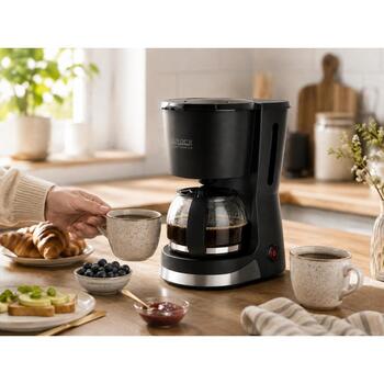 Brock CM 1501 SS кофеварка, 1,5 л, 1080 Вт, черный, антикапельный клапан, съемный фильтр, автоотключение (CM 1501 SS)
