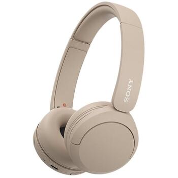 Sony Беспроводные Наушники WH-CH520 WHCH520C.CE7, 50ч, 30мм, Bluetooth 5.2, Микрофон, Бежевый, Шумоподавление (WHCH520C.CE7)