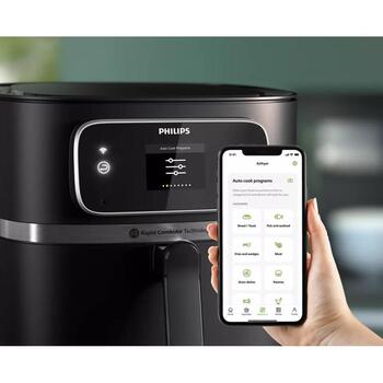 Philips karstā gaisa friteris HD9880/90, 2200 W, 8.3 l, automātiska izslēgšanās, nelīpošs pārklājums (HD9880/90)
