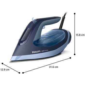 Philips DST6120/20 gludeklis, 2600 W, 45 g/min, 190 g, 0.3 L, SteamGlide Plus, OptimalTEMP, pretpilēšana, pretkaļķa (DST6120/20)