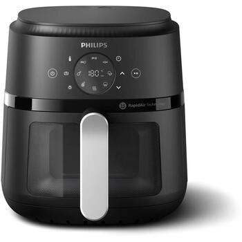 Philips Airfryer NA221/00, 1500 W, 4.2 L, 9 programmas, skārienekrāns, Rapid Air, melns/sudrabs (NA221/00)