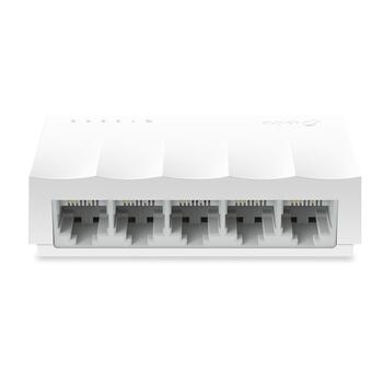5-Port 10/100Mbps настенный коммутатор, TP-Link, LS1005, 5× 10/100Mbps, Без вентилятора, Внешний блок питания (LS1005)