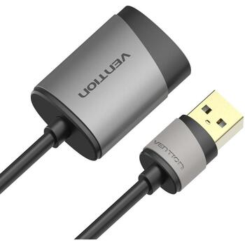 Vention USB внешняя звуковая карта CDKHB 16 бит, 44100-48000 Гц, USB, кабель 0.15 м, серый (CDKHB)