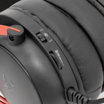 White Shark Наушники GORILLA BLACK/RED GH-2341, 2.0, 32Ω, 120dB, 2m, съемный микрофон, 3.5mm (GORILLA BLACK/RED)