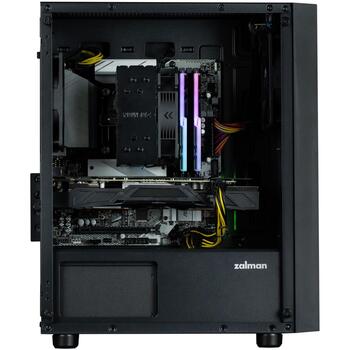 Zalman ZM-T3 PLUS datora korpuss, Mini Tower, melns, 2x120mm ventilatori, USB 3.0, rūdīts stikls (ZM-T3 PLUS)