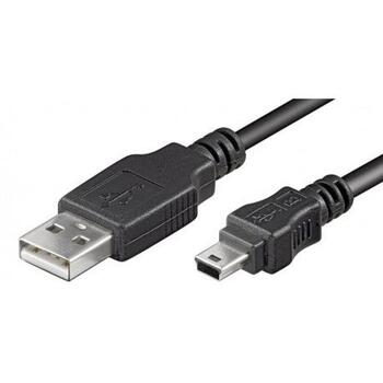 Logilink Кабель USB CU0014, 1.8м, USB 2.0, USB-A на Mini-USB B, 480 Мбит/с, двойное экранирование, AWG 30, черный (CU0014)