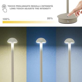 Beper Настольная лампа P207ILI152, 1.5W, серая, LED, 1 лампочка, затемнение, регулировка цветовой температуры (P207ILI152)