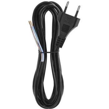 Emos Кабель питания S19273, 3м, 2x0,75мм2, черный, PVC, H03VVH2-F, 1 шт, подвешенный (S19273)