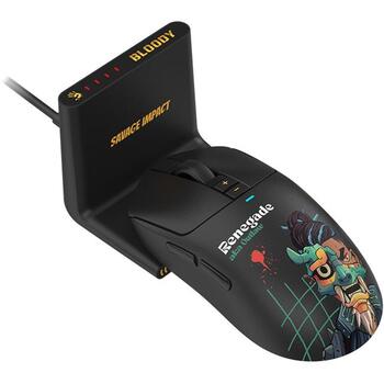 A4Tech Игровая мышь A4TMYS47746, 8 кнопок, 1.8м, 300 мАч, USB-C, 1000 Гц, 50-20000 CPI, RF 2.4 ГГц, черная (A4TMYS47746)