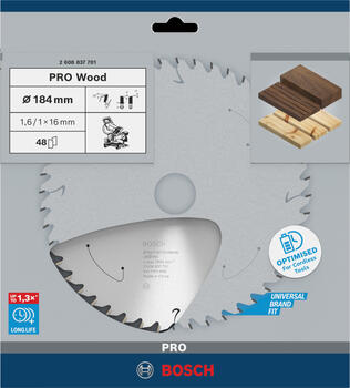 Paneļzāģiem PRO WOOD CORDLESS RIPZĀĢA ASMENS BOSCH 2608837701 (2608837701)
