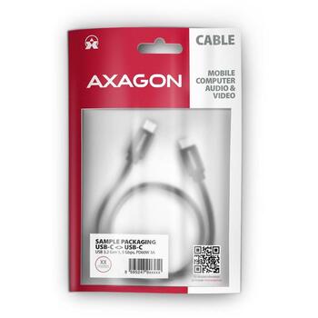 Axagon кабель USB-C на USB-C 1м 60Вт, черный, 2 USB-C разъема (BUCM3-CM10AB)