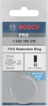 Reducējošais gredzens 30 x 25 x 1,2 mm, Rokas ripzāģiem, rokas sausajiem griežņiem, paneļzāģiem, galda zāģiem PRO REDUCTION RING RIPZĀĢA ASMENIM, 2600100210, BOSCH (2600100210)