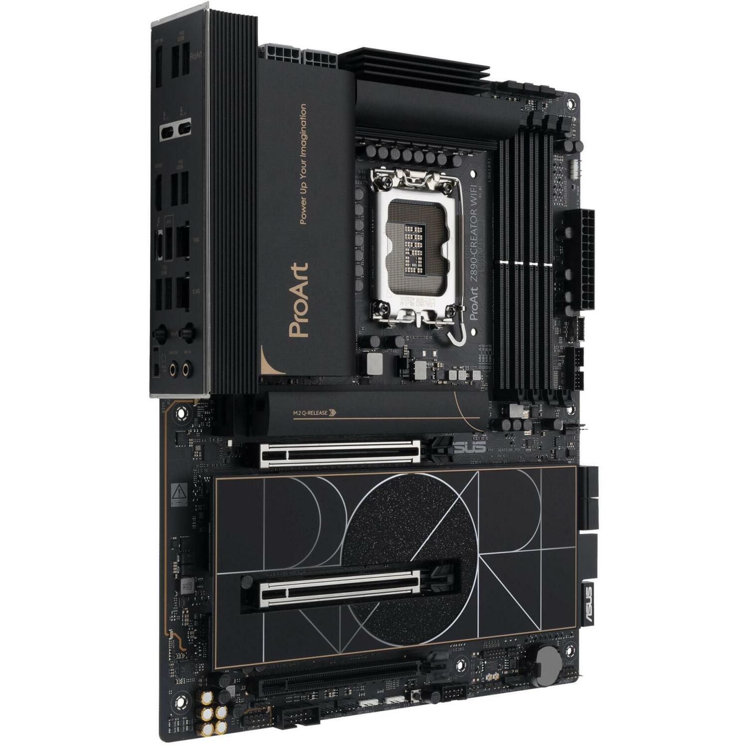Asus настольная плата PROART Z890-CREATOR WIFI, LGA 1851, DDR5, 192 ГБ, 5 M.2, 10 Гбит, 2.5 Гбит, Wi-Fi 7, 3 Thunderbolt (PROART Z890-CREATOR WIFI)