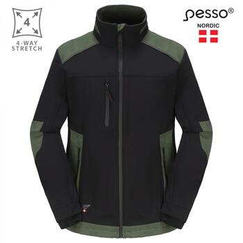 Pesso Jaka Titan Flexpro DS125Z-2XL, 2XL, melns/zaļš, 4-virzienu elastīgs, 280 g/m², neilons/spandekss (DS125Z-2XL)