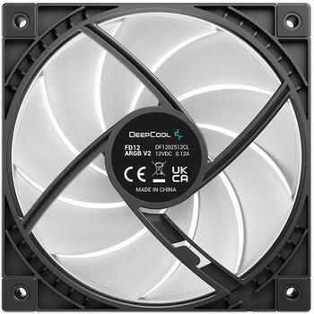 Deepcool dzesēšanas ventilators FD12 ARGB V2 R-FD12ARGBV2-BKAPN1-G, 4 kontaktu PWM, hidrogultnis (R-FD12ARGBV2-BKAPN1-G)