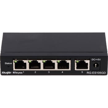 Ruijie Reyee RG-ES105GD 5-Portu Gigabit Nevadāms Tīkla Slēdzis Melns (RG-ES105GD)