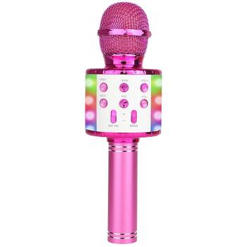 Manta MIC21-PKL rozā karaoke mikrofons, 5W, Bluetooth 5.0, MP3, micro SD, AUX, USB, balss modulācija, atbalss (MIC21-PKL)