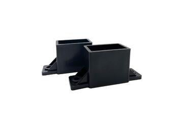 Horizontālā profila PVC turētājs 20x40 mm, melns 2617 (2617)
