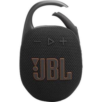 JBL Clip 5 портативная колонка JBLCLIP5BLK, 7 Вт, 90-20000 Гц, 85 дБ, 1400 мАч, 12 ч, IP67, Bluetooth 5.3, USB-C, черный (JBLCLIP5BLK)