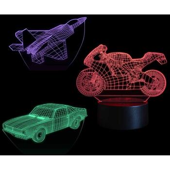 Manta Декоративная лампа SNL121RGB, 5W, 2м кабель, 3D эффект, 16 цветов, пульт ДУ, USB C, 3xAA (SNL121RGB)