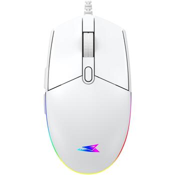 Baracuda Игровая мышь BGM-112 CRAB-W, 3600 DPI, 1.5m, 6 кнопок, белая, оптический сенсор, подсветка (CRAB-W)