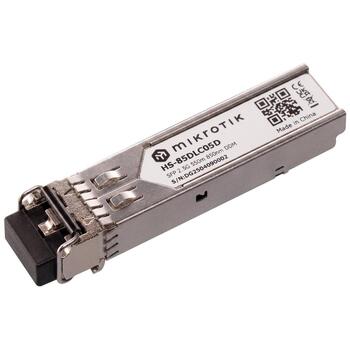 MikroTik SFP модуль HS-85DLC05D, 2.5 Gbps, 850 нм, 550 м, Dual LC, MMF, DDM, металлический (HS-85DLC05D)