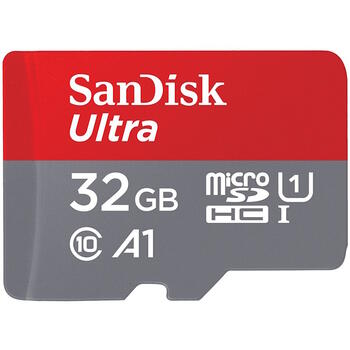 Карта памяти microSDHC 32GB с SD адаптером до 120MB/s A1 Class 10 UHS-I SDSQUA4-032G-GN6MA SanDisk (SDSQUA4-032G-GN6MA)