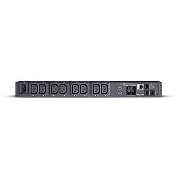 Cyberpower Удлинитель PDU41004, 12A, 8xC13, 1U, 1x USB, 4x RJ-45, черный, настенное и настольное крепление (PDU41004)