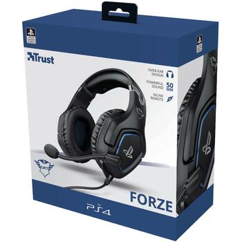 Trust наушники GXT 488 Forze PS4, 50 мм, 1.2 м, 32 Ω, закрытая акустика, шумоподавление, складной микрофон (23530)