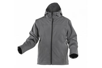 Hogert softshell jaka ar kapuci HT5K254-XL, XL, grafīts, 8000 mm H₂O, 800 g/m²/24 h, 280 g/m², 2 kabatas ar rāvējslēdzēju (HT5K254-XL)