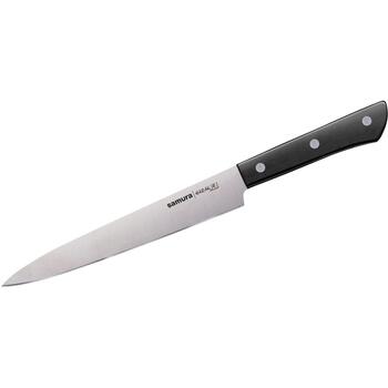 Samura Harakiri SHR-0280B, набор ножей 8-в-1, 5 ножей, магнитный держатель, ножницы, точилка, AUS-8, 58 HRC, рукоятка ABS (SHR-0280B)