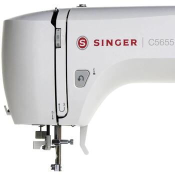 Singer Šujmašīna C5655, 80 šuvju, 6 pogcaurumu, LCD displejs, 700 šuvju/min, regulējams šuvju garums un platums (C5655)