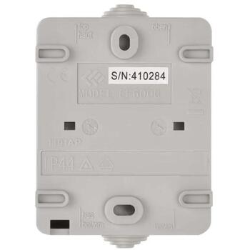 Emos Настенная розетка A1396, 16A, IP44, 65mm, 92mm, 55mm, серый и черный, НЕМЕЦКИЙ дизайн, винтовое соединение (A1396)