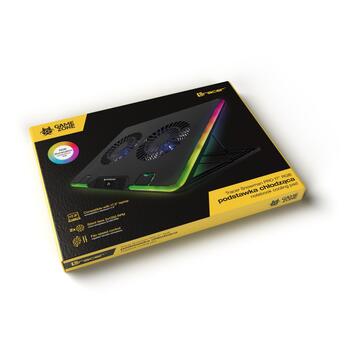 Tracer Охлаждающая подставка TRASTA47590, 2 USB порта, 2 вентилятора, 2300 об/мин, 22 дБА, 63 CFM, резиновая стабилизация (TRASTA47590)
