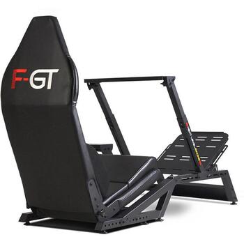 Next Level Racing Spēļu krēsls F-GT NLR-S010, 130 kg, melns, formulu un GT sacīkšu pozīcijas, jostasvietas atbalsts (NLR-S010)