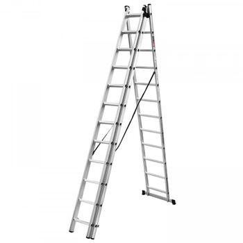 Ecomax Kombinētās kāpnes EML0203&EMX, 3x12 pakāpieni, 3,39/8,48m, alumīnijs, 150kg, EN131 (EML0203&EMX)