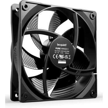 Be Quiet Datora korpuss ventilators PURE WINGS 3 BL141, 120mm, 3 gab., 84.8m³/h, 1.45mmH2O, 1600RPM, 0.2A (BL141)
