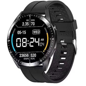 Tracer viedpulkstenis SM9 PulseRay TRAFON47518, 1.46 collas, 360x360, 250 mAh, IP67, Bluetooth 5.0, Android, iOS, melns (TRAFON47518)