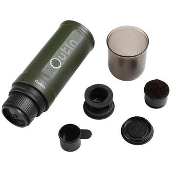 Outin Nano A000011, 7500mAh, 20 бар, 92°C, 80мл, 200с, USB/12В/24В, кофеварка, зеленый, с чехлом (A000011)