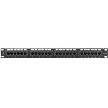 Lanberg патч-панель 24 порта 1U PPU5-1024-B, 24, 19 '', 1U, CAT 5e, RJ-45, черный (PPU5-1024-B)