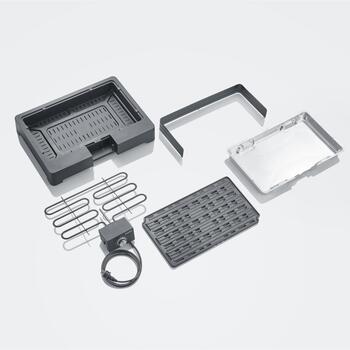 Severin Настольный гриль PG 8568, 2200 W, 5.74 kg, 56 cm, 54 cm, 98.5 cm, Нержавеющая сталь, Механический, Водяной поддон (PG 8568)
