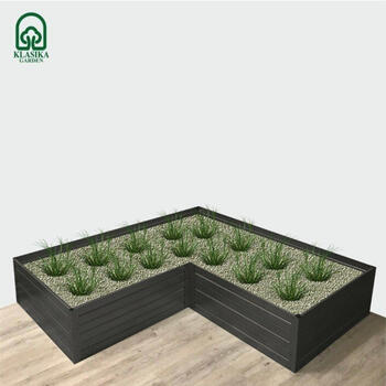 Paaugstinātā dārza dobe L - veida, krāsota; 3075150LK Klasika Garden (3075150LK)