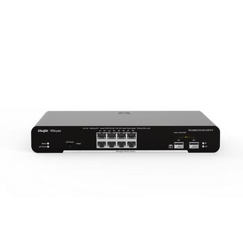Ruijie Layer 2 Cloud-Managed Gigabit PoE+ коммутатор RG-NBS3100-8GT2SFP-P, 20 Gbps, 8x PoE+ порты, 2x SFP порты, 130W PoE бюджет (RG-NBS3100-8GT2SFP-P)